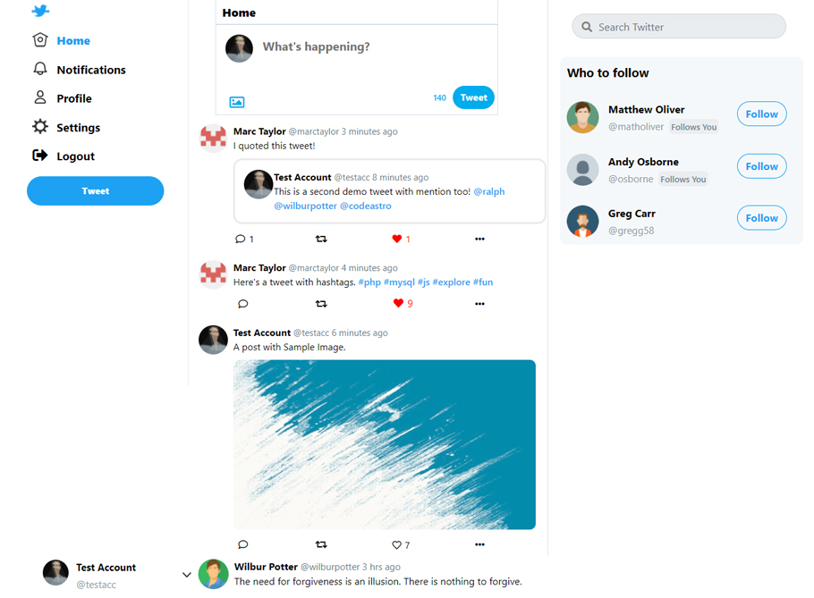 Fritter - Twitter Clone